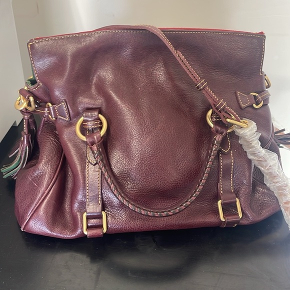 Plum color Dooney & Bourke Satchel - Picture 6 of 8